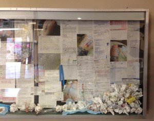 Relics (detail) Approx 4' x 10' Medical Records, Medical Ephemera 2014