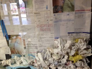 Relics (detail) Approx 4' x 10' Medical Records, Medical Ephemera 2014